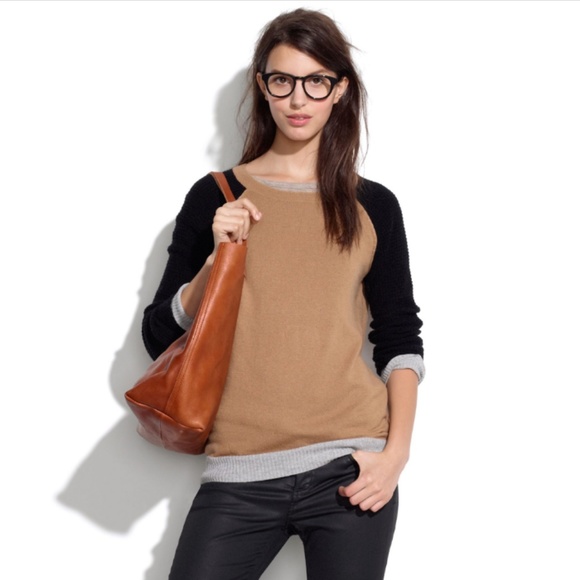 Madewell Sweaters - Madewell Waffle Stitch Colorblock Sweater